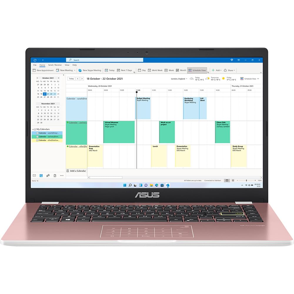 ASUS ASUS Vivobook 14 E410KA | 14" Full HD Laptop with Microsoft Office 365 | Intel Celeron N4500 | 4GB RAM | 128GB eMMC | Windows 11