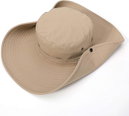 Miniatura 6 de Sombrero de protección solar de ala ancha, unisex, ventilado, para senderismo, playa, pesca, safari, jardín, césped, patio, trabajo, kayak