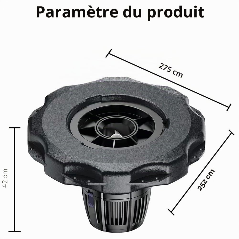 Pompe à eau flottante pour fontaine de bassin avec jets de pulvérisation à 360 ° - Économie d'énergie - Filtre d'admission - Aérateur en céramique pour bassin à poissons - Circulation de l'oxygène