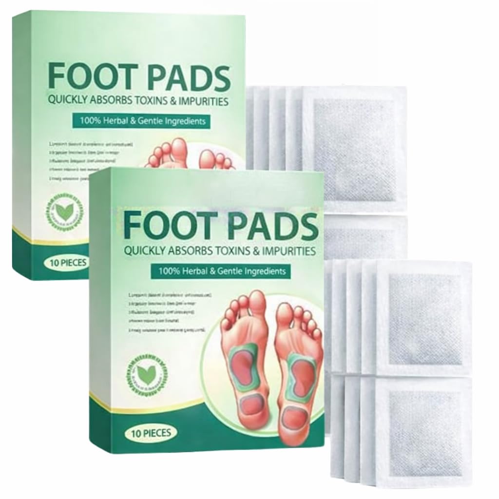 Foot patch (Pack 2) Herbal And Gentle Ingredient Detox Foot Pads (20 piece) Natural Ingredients for Sleep Aid Pain Relief Toxin Removal with Bamboo Vinegar and Acupoint Micro-Massage Technology-picture-33