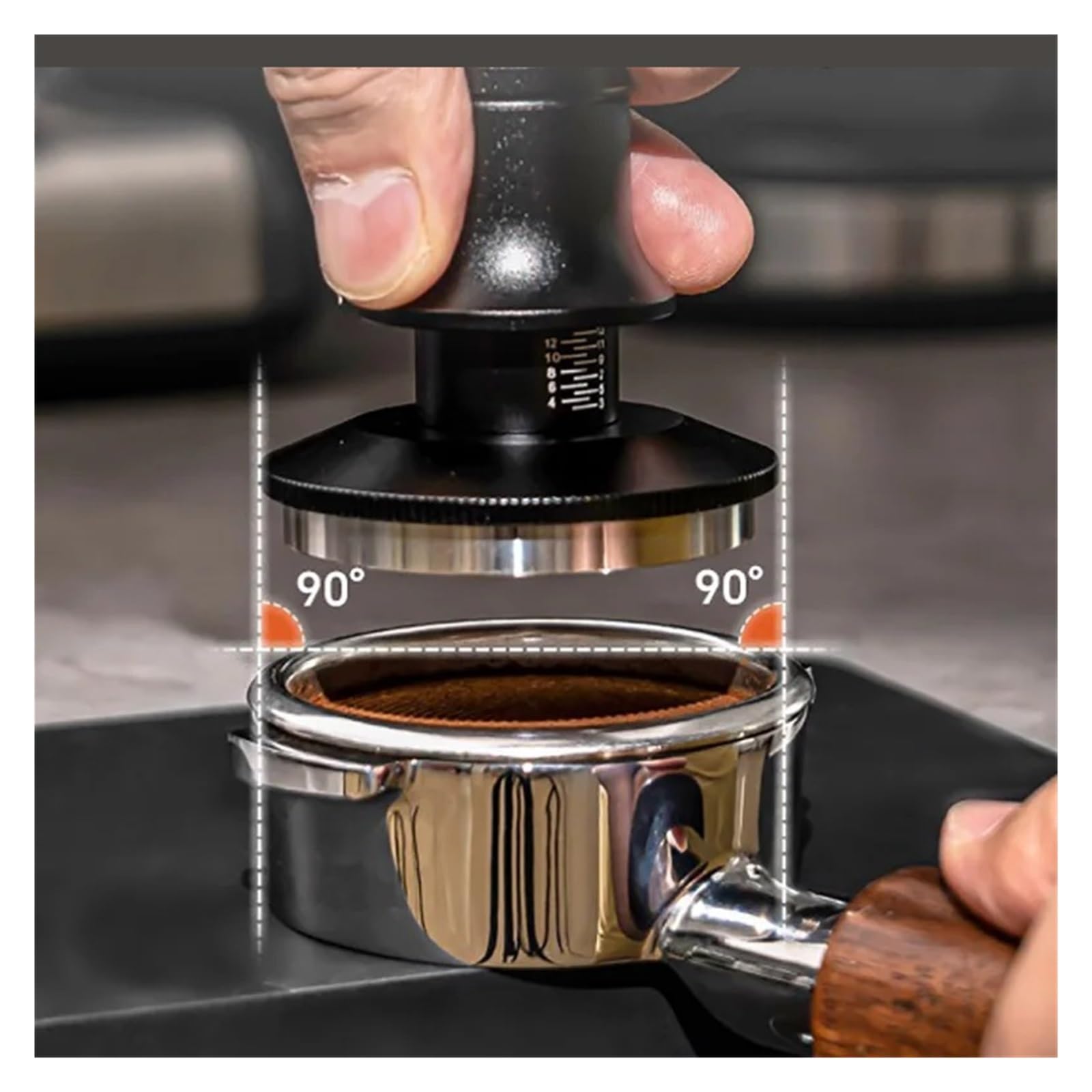 Martello Da Impatto Regolabile For Caffè In Polvere Da 51/53/58 Mm, Martello Da Caffè Elastico In Acciaio Inossidabile, Strumenti For Barista(51MM-Thread)
