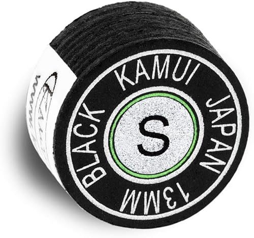 KAMUI Billar laminado negro CUE TIP - 1 pieza (suave, 0.512 in)