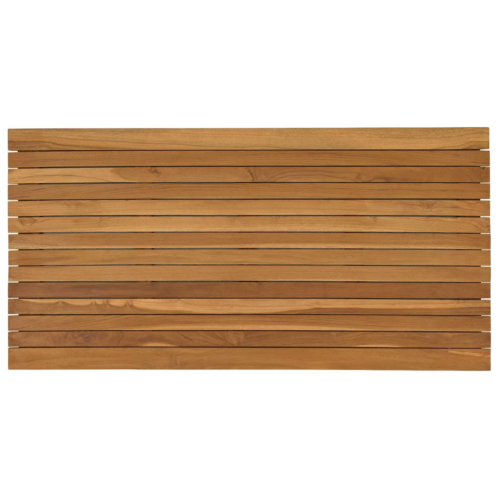 vidaXL Plateau de Table 110 x 55 x 3,5 cm Rectangulaire Naturel, Surface en Teck Chic, Plateau Moderne pour Table à Manger, Meuble Pratique et Tendance