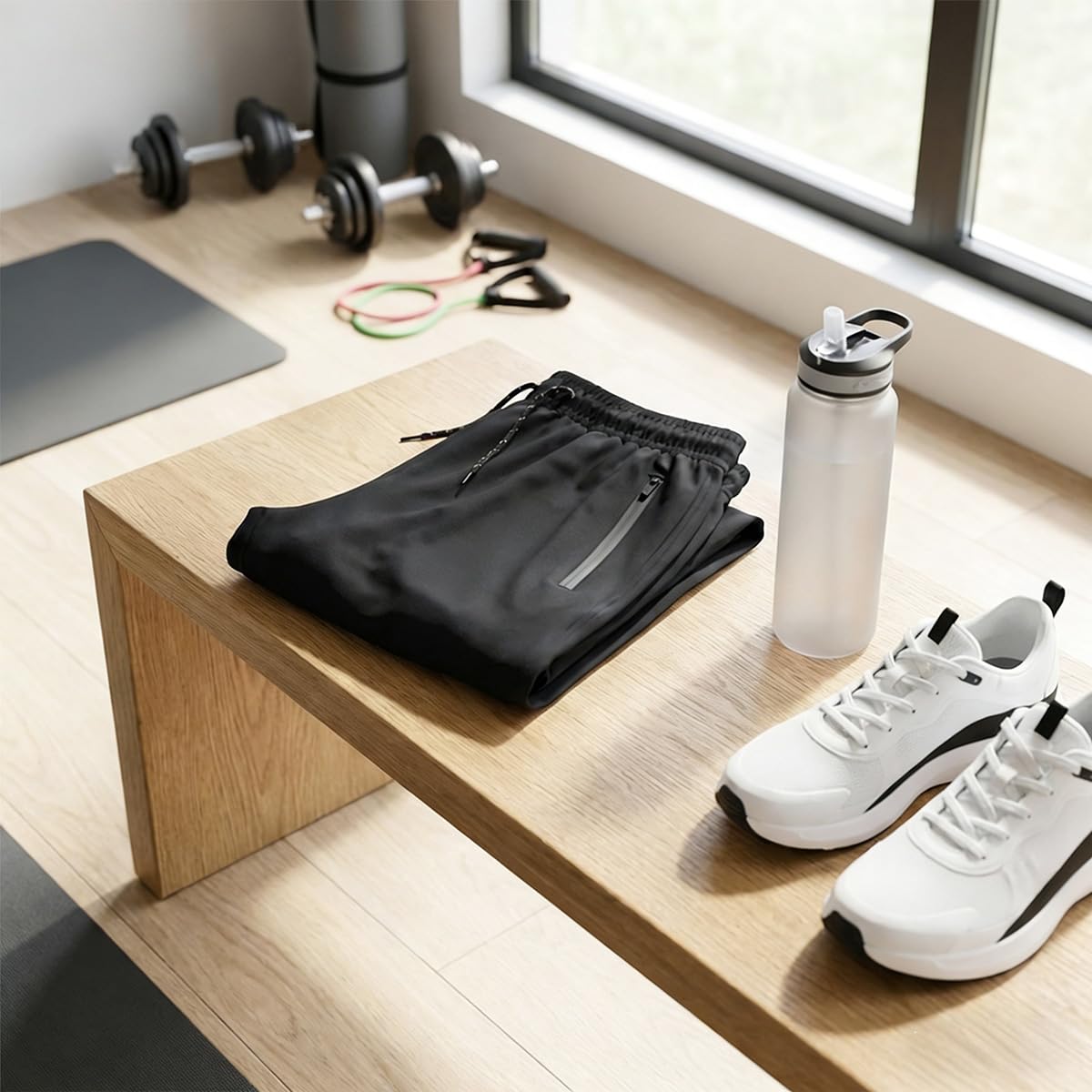 Pantalones deportivos para hombre con bolsillos con cremallera, pantalones deportivos de secado rápido para correr, entrenar, senderismo — view 4