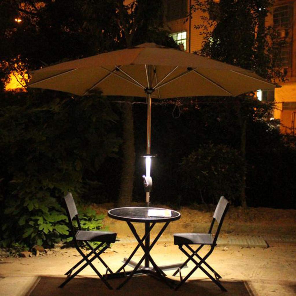 Patio Umbrella Light Cordless 28 LED Lights at 400 lumens Rechargeable Battery Operated Umbrella Pole Light for Umbrellas, Camping Tents or Outdoor Use (Black)