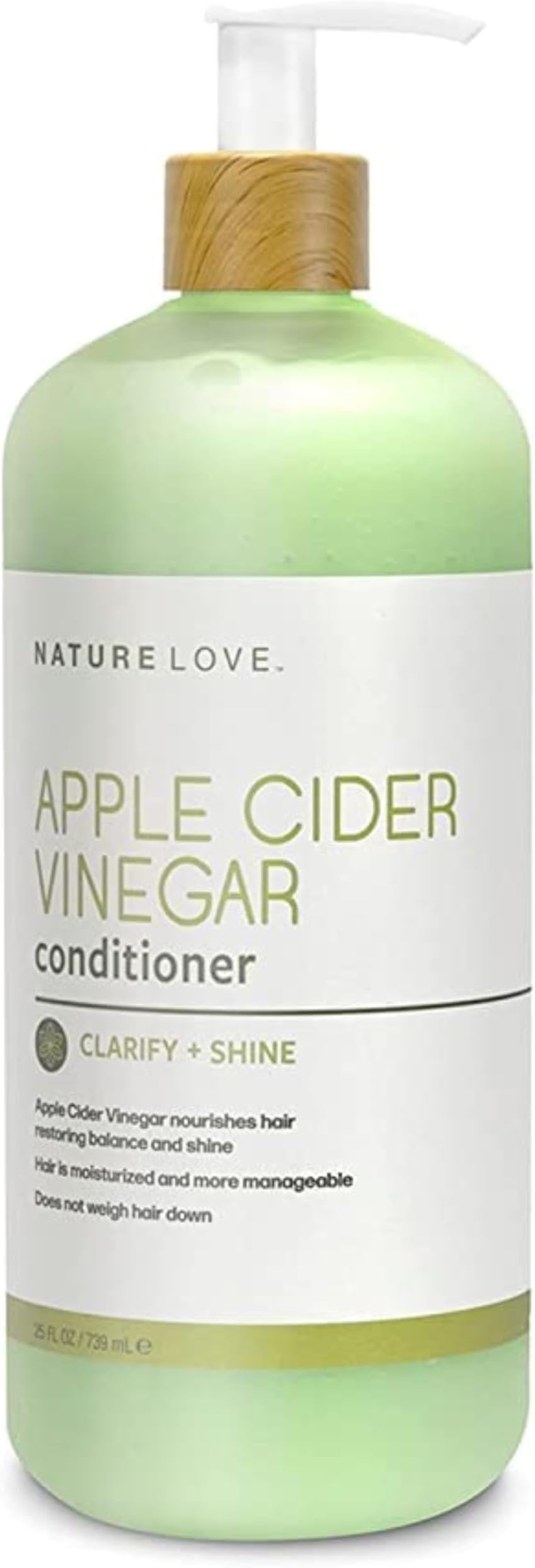 Apple Cider Vinegar Conditioner | Clarify + Shine | Revitalize Hair and Scalp | Purifies Without Stripping | Paraben Free, Cruelty Free, Made in USA (25 oz)