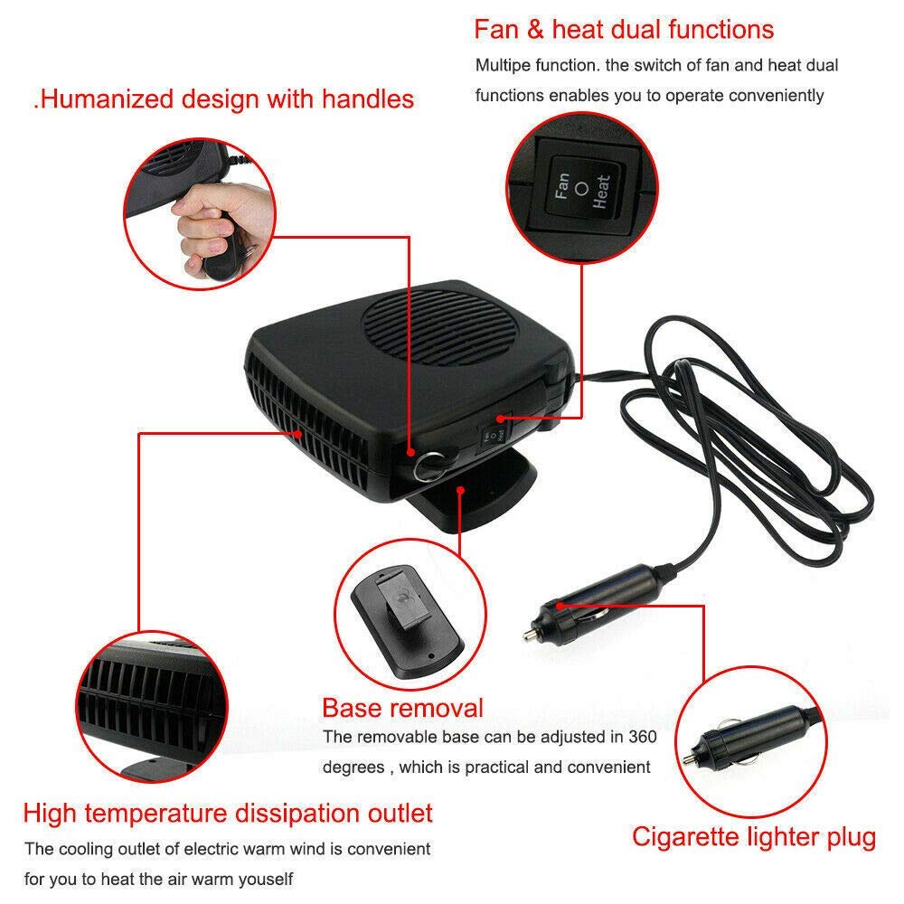 Riscaldatore Auto 12V Riloer - Ventilatore E Sbrinatore Per Auto - Foto 12