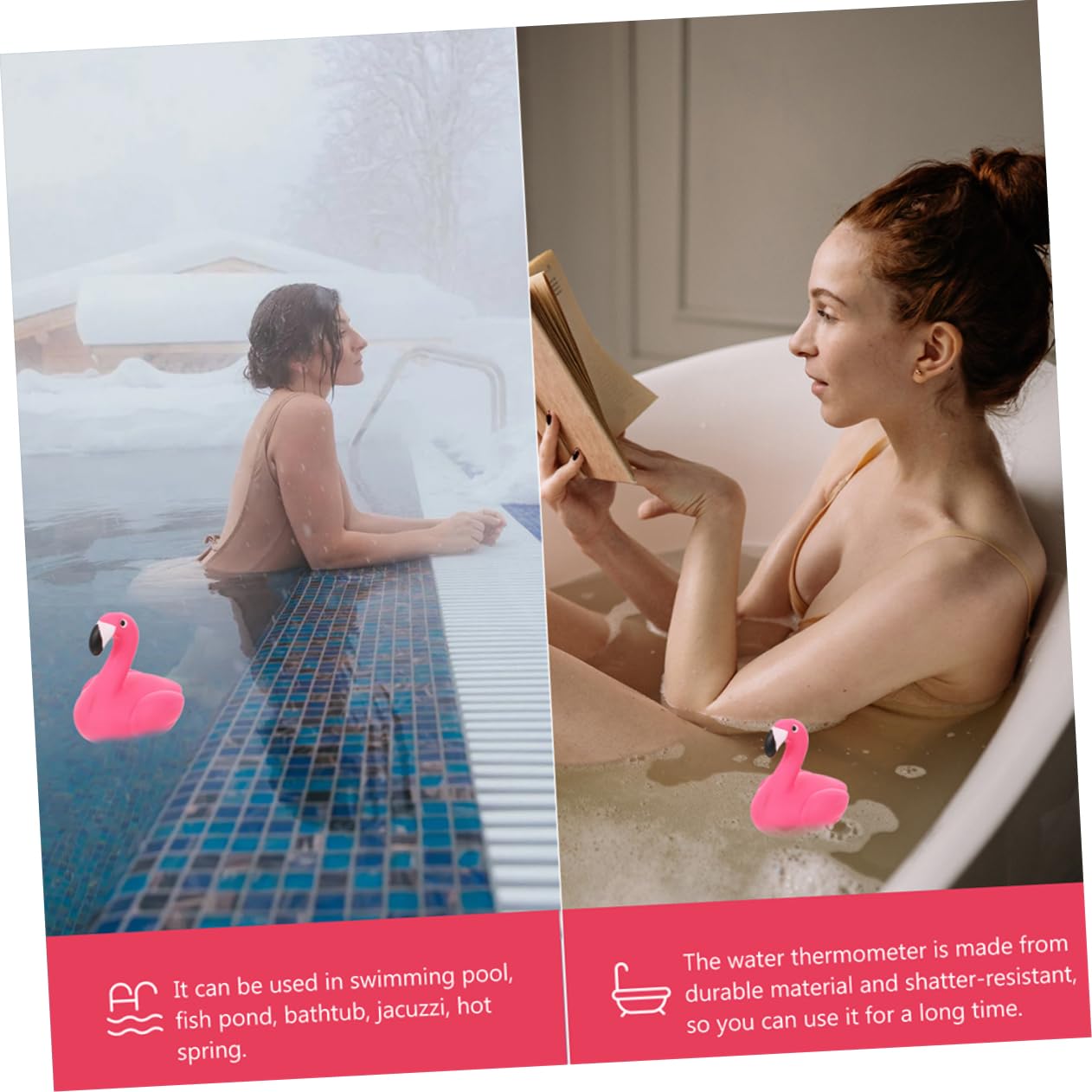 POPETPOP 3 Set Termometro Galleggiante Per Interni/esterni - Termometro Spa Preciso Per Vasca Idromassaggio Piscina Bagno Stagno Acquario Senza Maniglia 2 Pezzi * 3