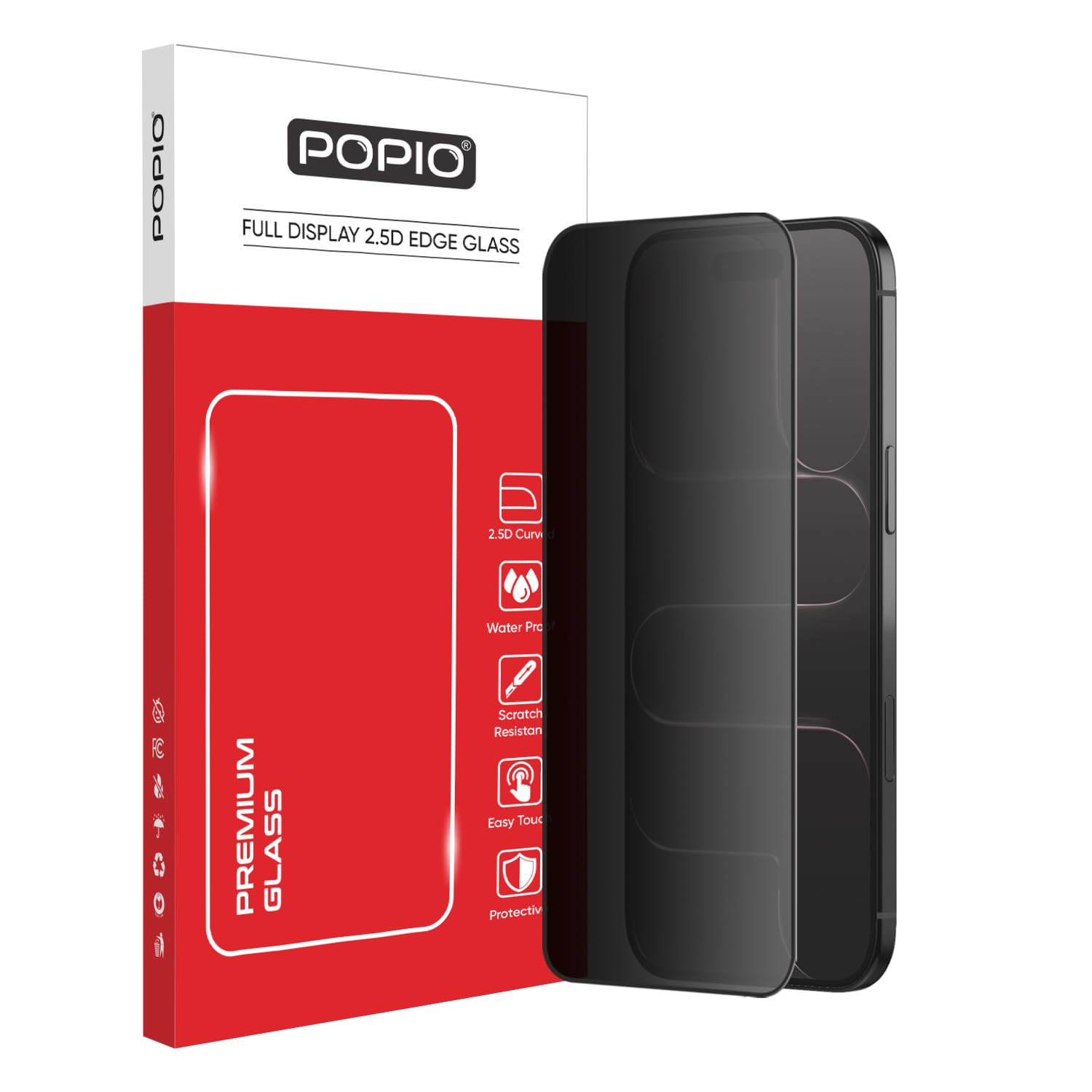 POPIO Privacy Military-Grade Tempered Glass for iPhone Air – Anti Spy Screen Protector Guard (Pack of 1)-image-21