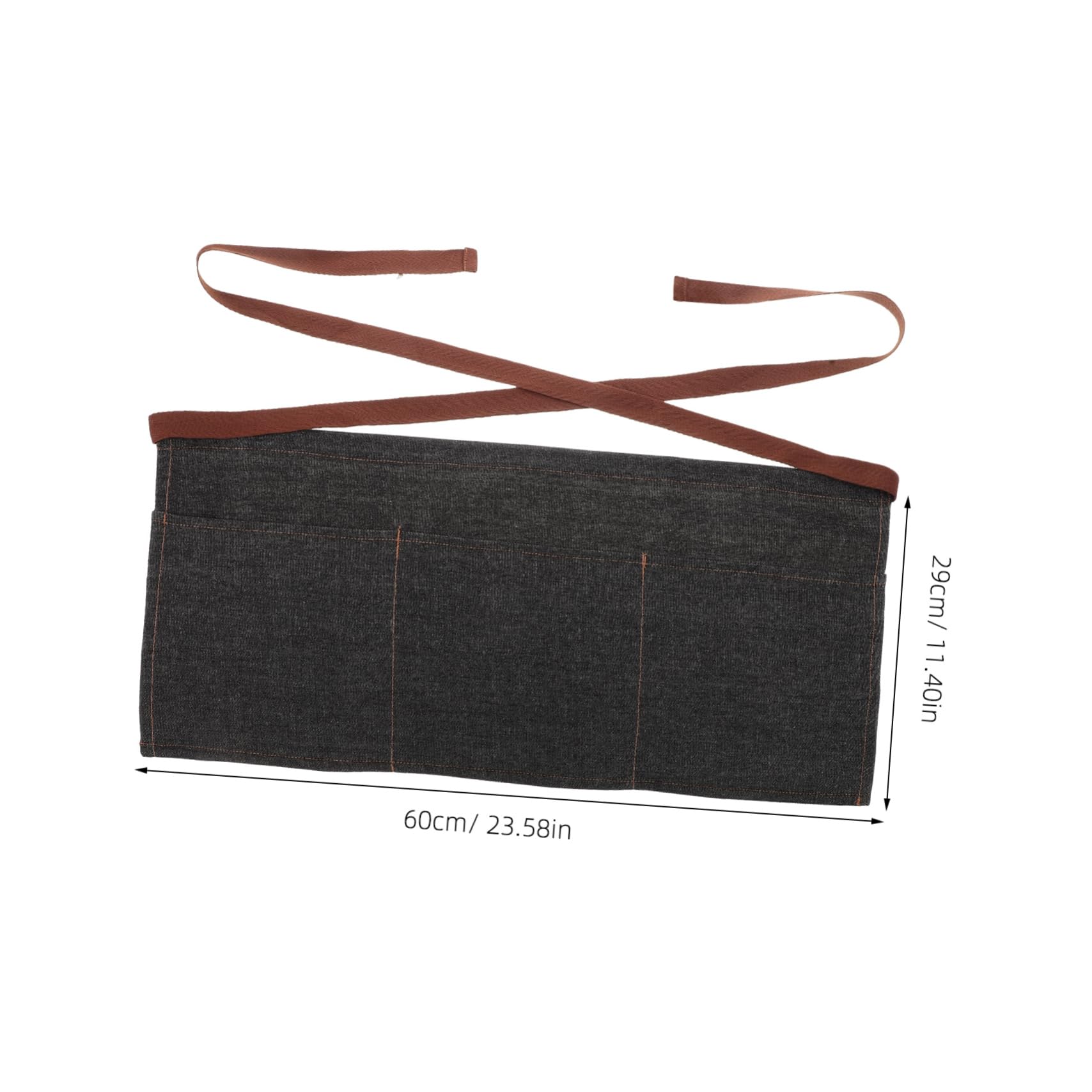 ULTECHNOVO 4 Piezas Delantal de Cintura de Mezclilla Corto con para y Resistente para Restaurantes y Cocinas Negro