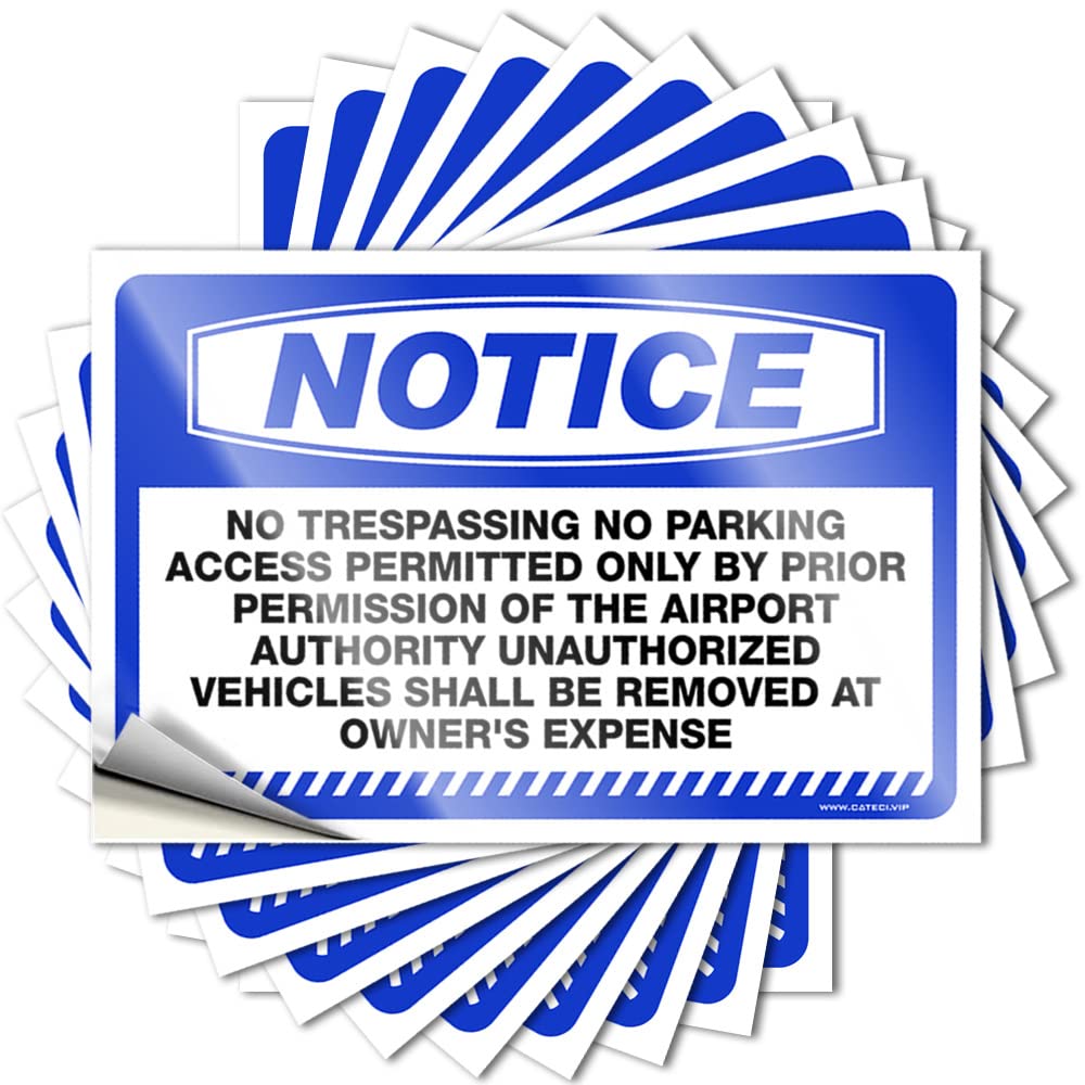 Fzfn Colour Notice No Trespassing No Parking Access Laptop High - Bar Accessories And Decor Lettering Sticker Self Adhesive Sticker(12X18cm)