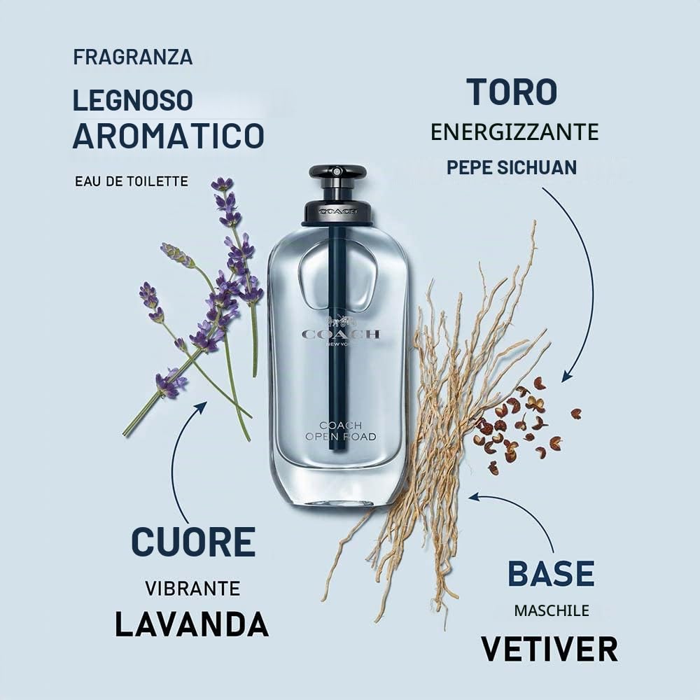 Coach Open Road EdT, linea Open Road, Eau de Toilette da uomo, contenuto: 40 ml
