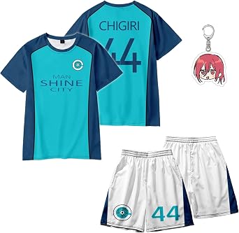 Blue Lock Jersey Set Bachira Nagi Rin Blue Lock Shirt and Pants Anime Costume Cosplay Shido