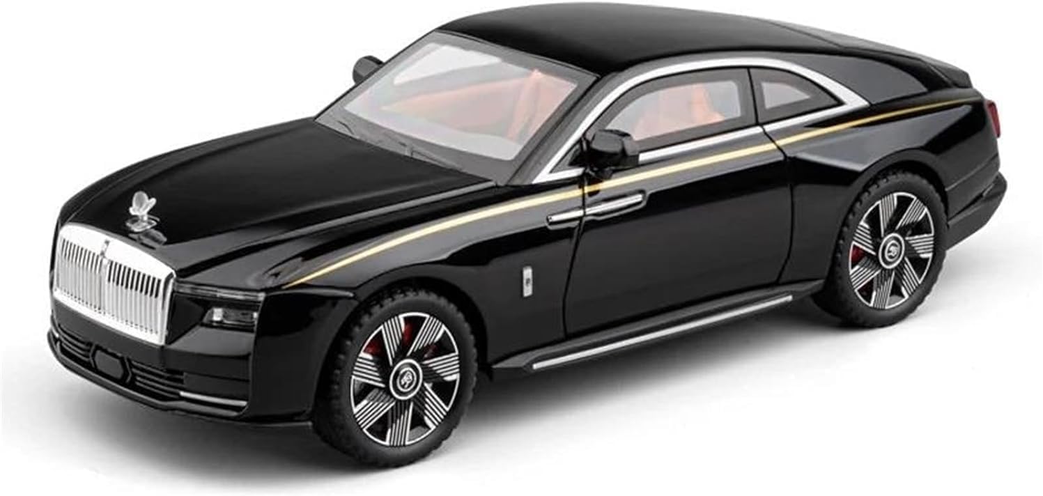 Invite Enterprise 1:24 Rolls-Royce Spectre Diecast Metal Pull Back Car with 6 Openable Doors with Sound and Light Toy Decoration car Best Gift Toys for Kids 【Colors as Per Stock】