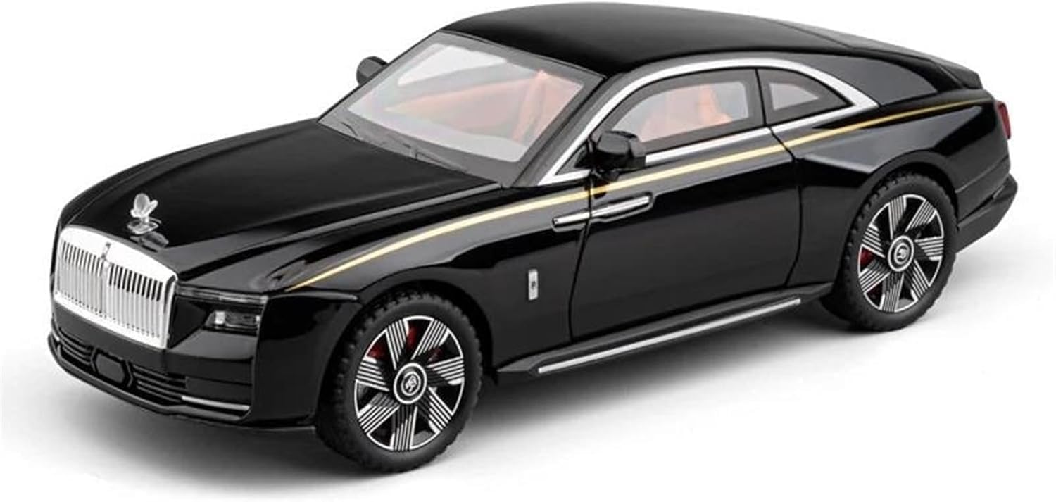 1:24 Rolls-Royce Spectre Diecast Metal Pull Back Car with 6 Openable Doors with Sound and Light Toy Decoration car Best Gift Toys for Kids 【Colors as Per Stock】