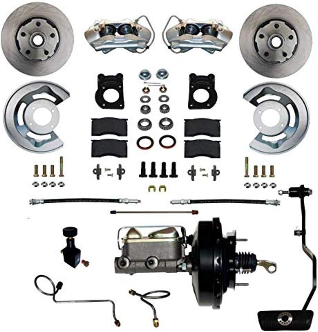 LEED BRAKES Power Disc Brake Conversion 67-69 Ford With Automatic Transmission - 4Piston