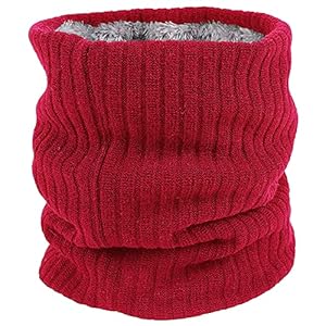 Ehsbuy Thermo Fleece Nackenwärmer Rot Gestrickt
