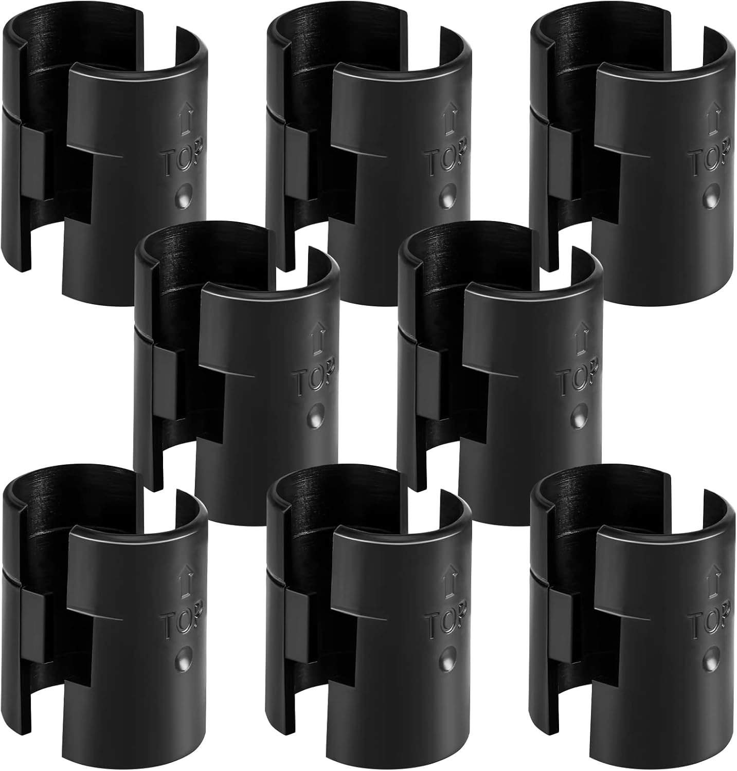 16 Pcs Wire Shelving Shelf Lock Clips for 1″ Post, 8 Pairs of Shelving Sleeves Replacements for Wire Shelving System, Plastic Shelf Locking Clips Compatible with Thunder Group Metro and More