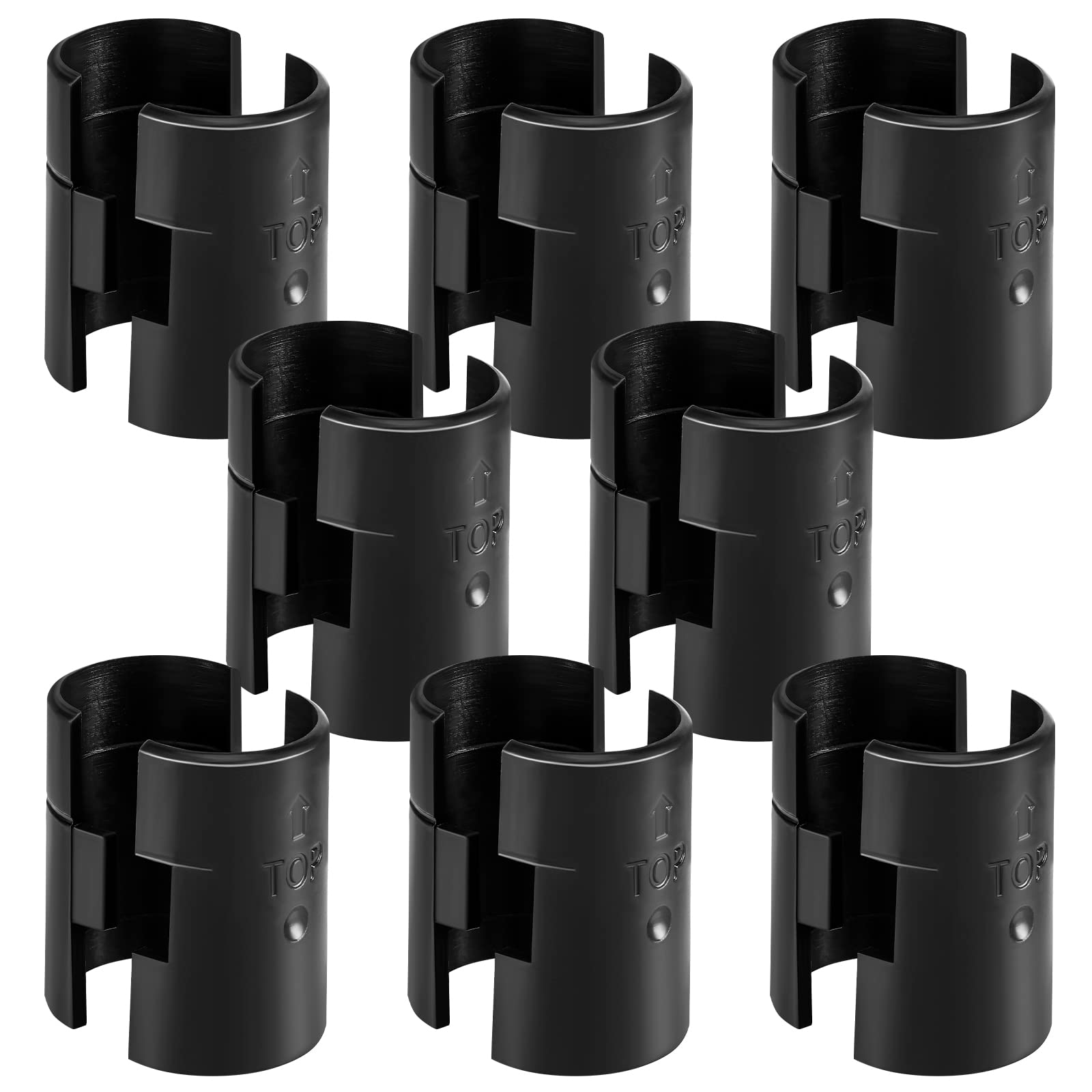 16Pcs Wire Metal Shelving Clips for 1" Post, 8 Pairs Plastic Replacements