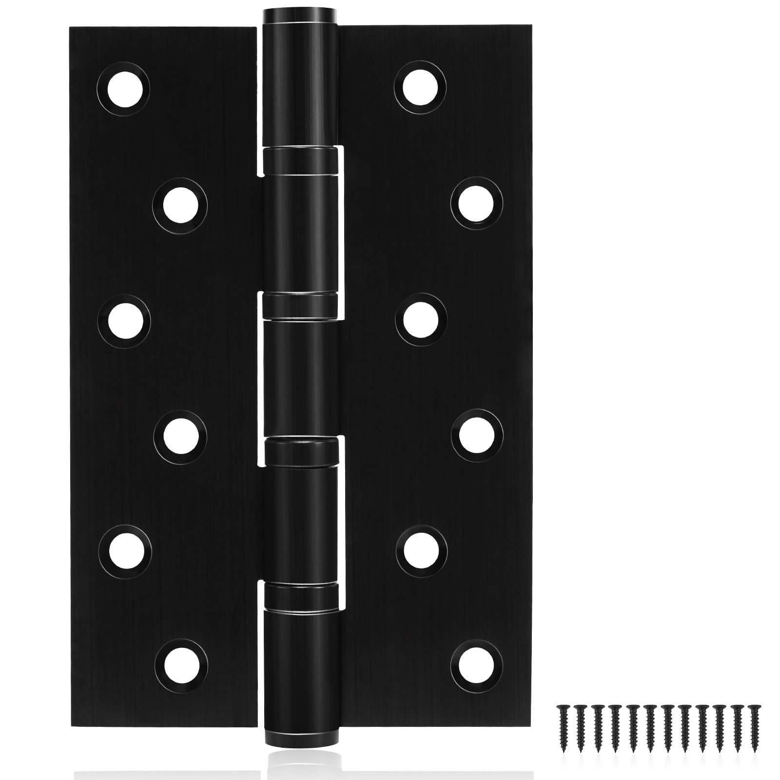 MOZCORN 3 Pack Black Door Hinges 6 Inches Ball Bearing Hinges
