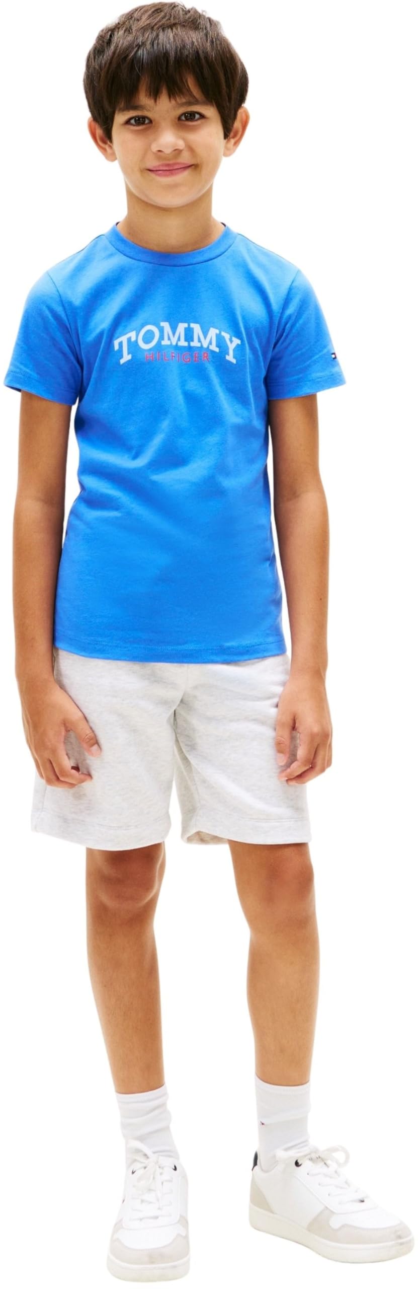Tommy Hilfiger Chłopięca monotypowa koszulka z grafiką krótki zestaw KB0KB10290 Zestawy odzieży, NIEBIESKI (Empire Blue), 10 lat