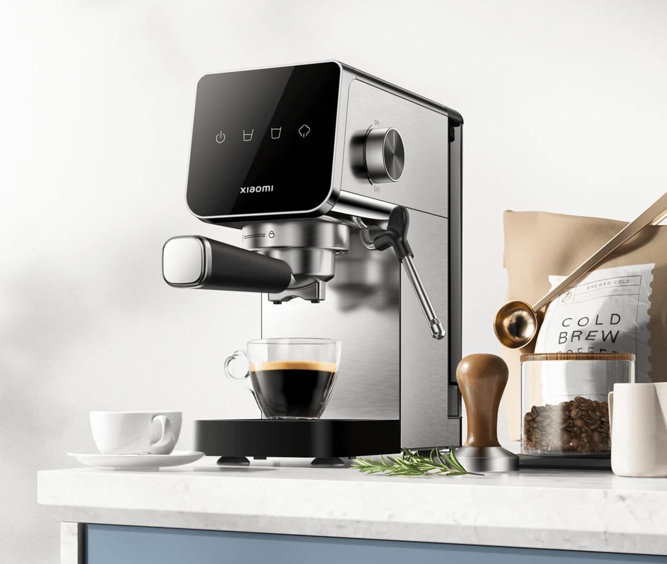 XIAOMI Cafetera Expreso Semi-Automatic Espresso Machine- 1350W- 20 Bares