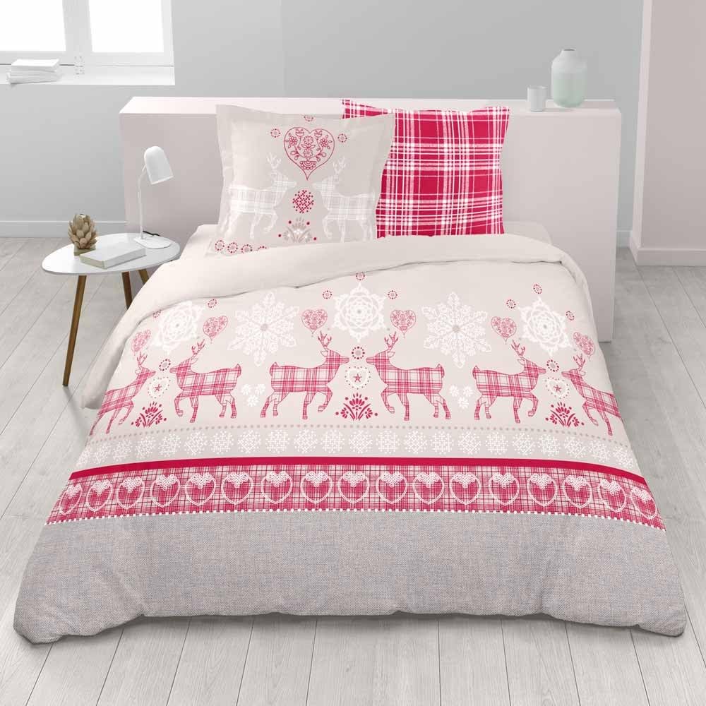 Funda de edredón Esprit Chalet Alpes Blanc de algodón para noches acogedoras de invierno