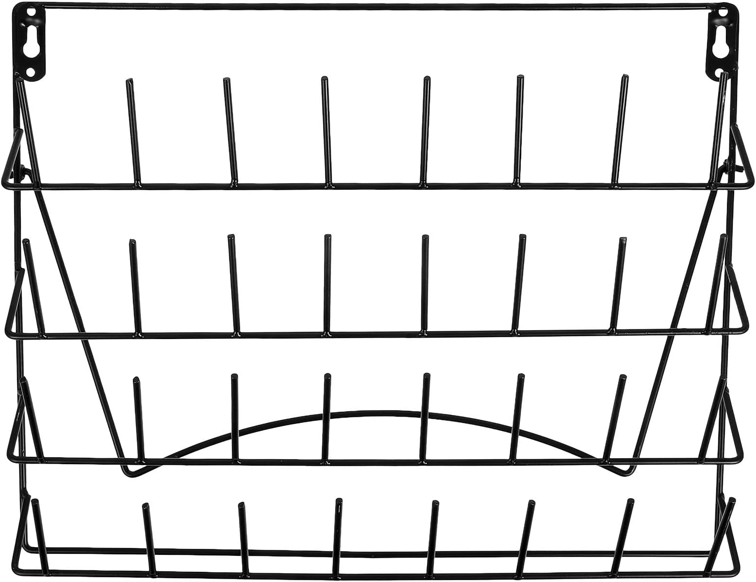 Wall-Mounted Lab Drying Rack Steel Wire Frame, Vertical Glassware Holder and Detachable Pegs, Multipurpose Storage for Laboratory and Scientific Equipment