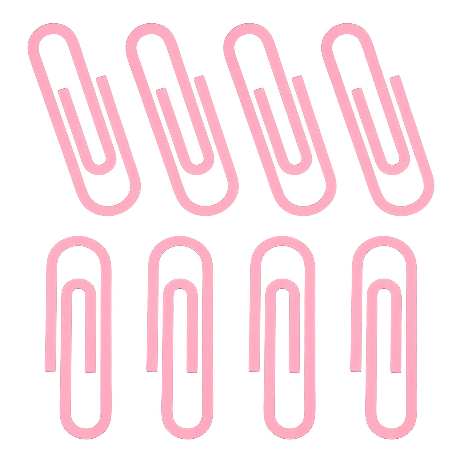 PATIKIL 4" Paper Clip Bookmarks, 8Pcs Metal Book Marks Page Markers Gift for Book Reading Notebook Document Office Teacher Reader, Pink