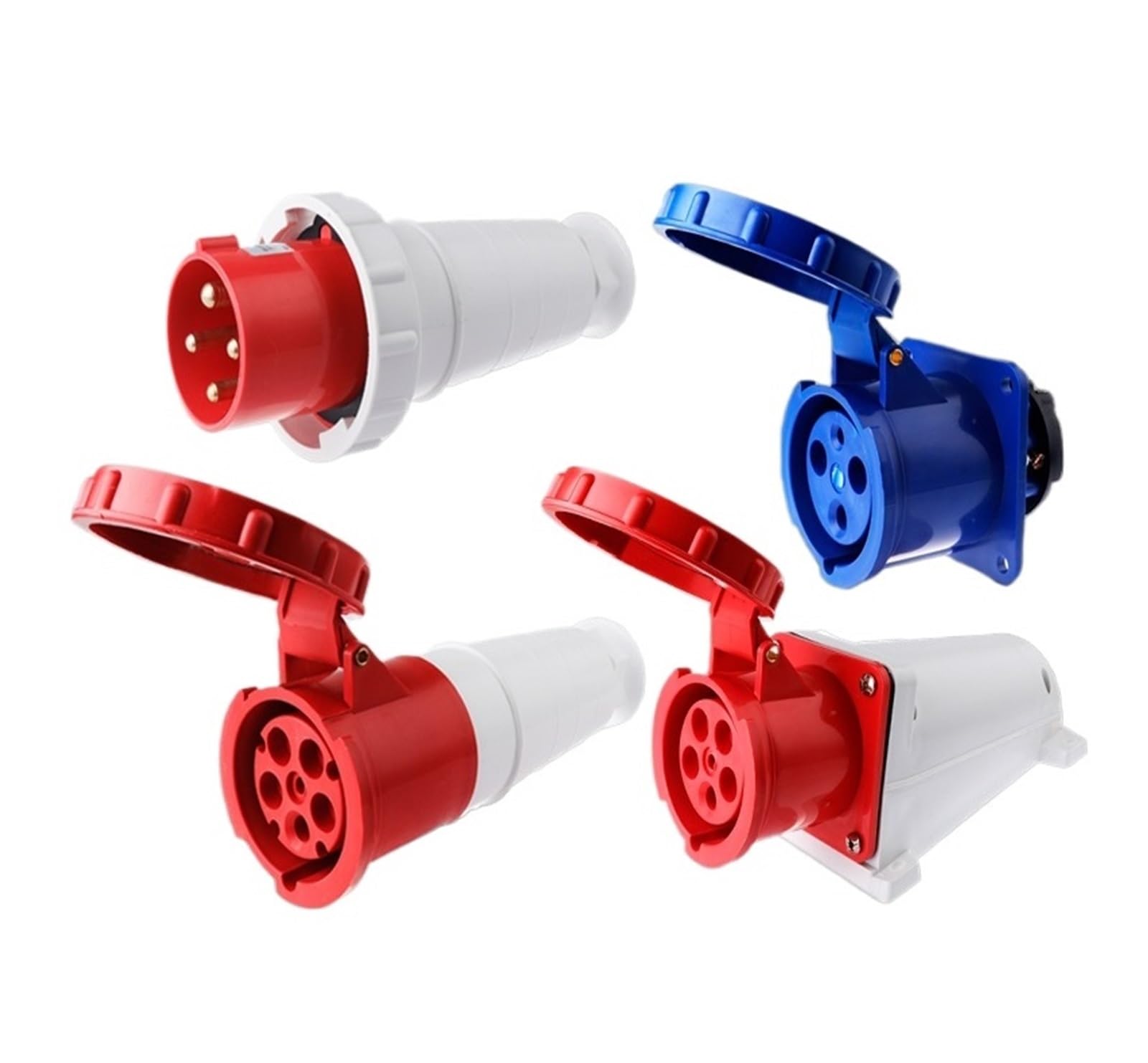 Wasserdichter Industrie-Steckverbinder, 63 A/125 A, 3-adrig, 4-adrig, 5-Loch-Kupplung, Luftfahrtbuchse, männlich und weiblich (3-adrig, 125 a-Steckdose)