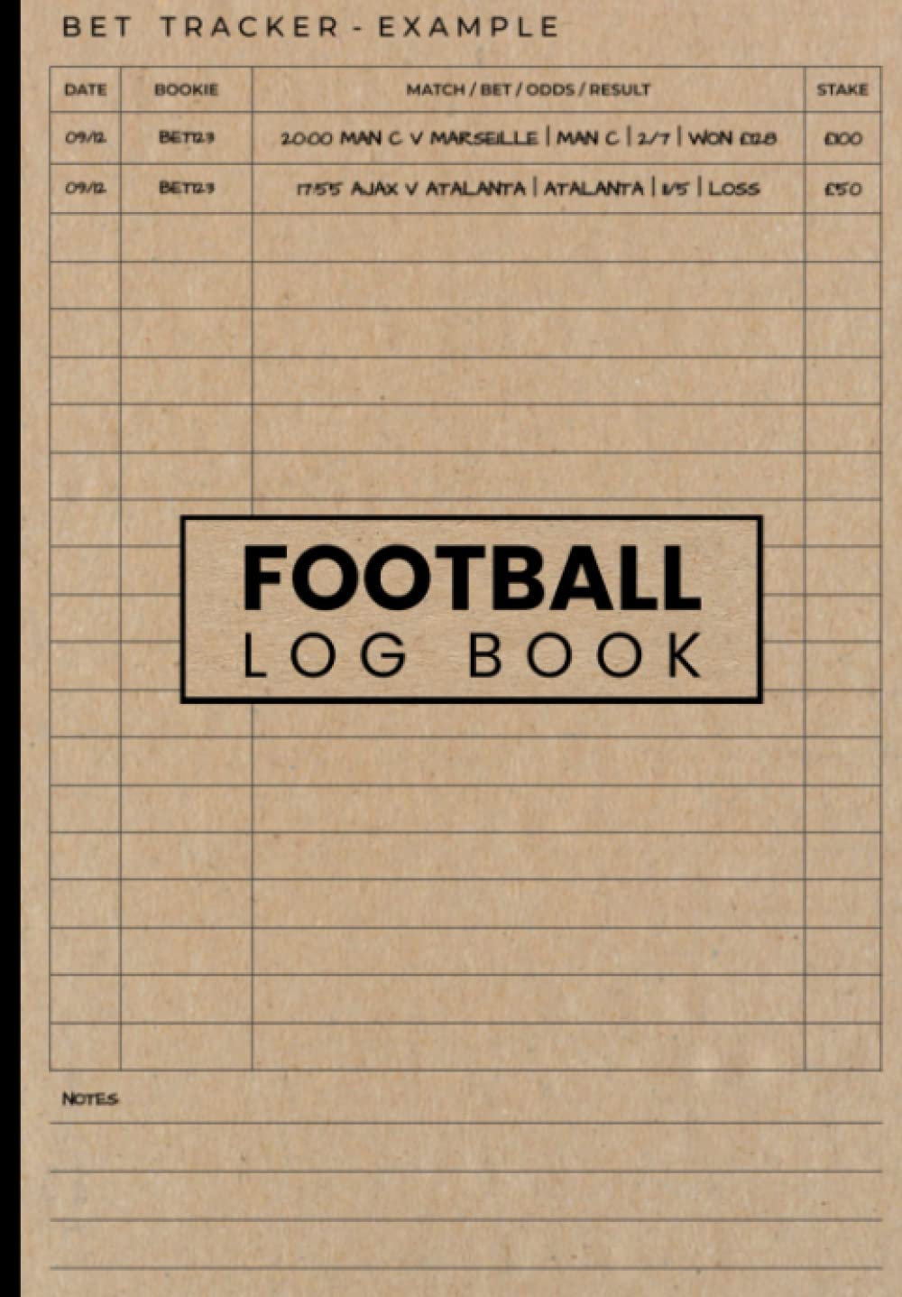 Football Log Book: Football Gifts for Men | Track Profits, Losses, Odds and Results. Bonus - Odds Conversion Table & Monthly Profit Tracker.