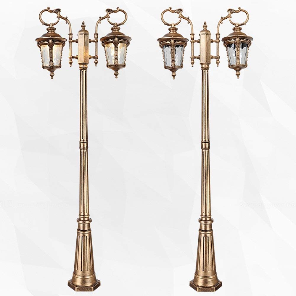 185 cm 2-światła LED Lampa ogrodowa Latarnia zasilana energią słoneczną Patio Ścieżka Chodnik Zewnętrzna Wodoodporna Lampa uliczna Słupek Lampa ogrodowa Lampa stołowa Lam,