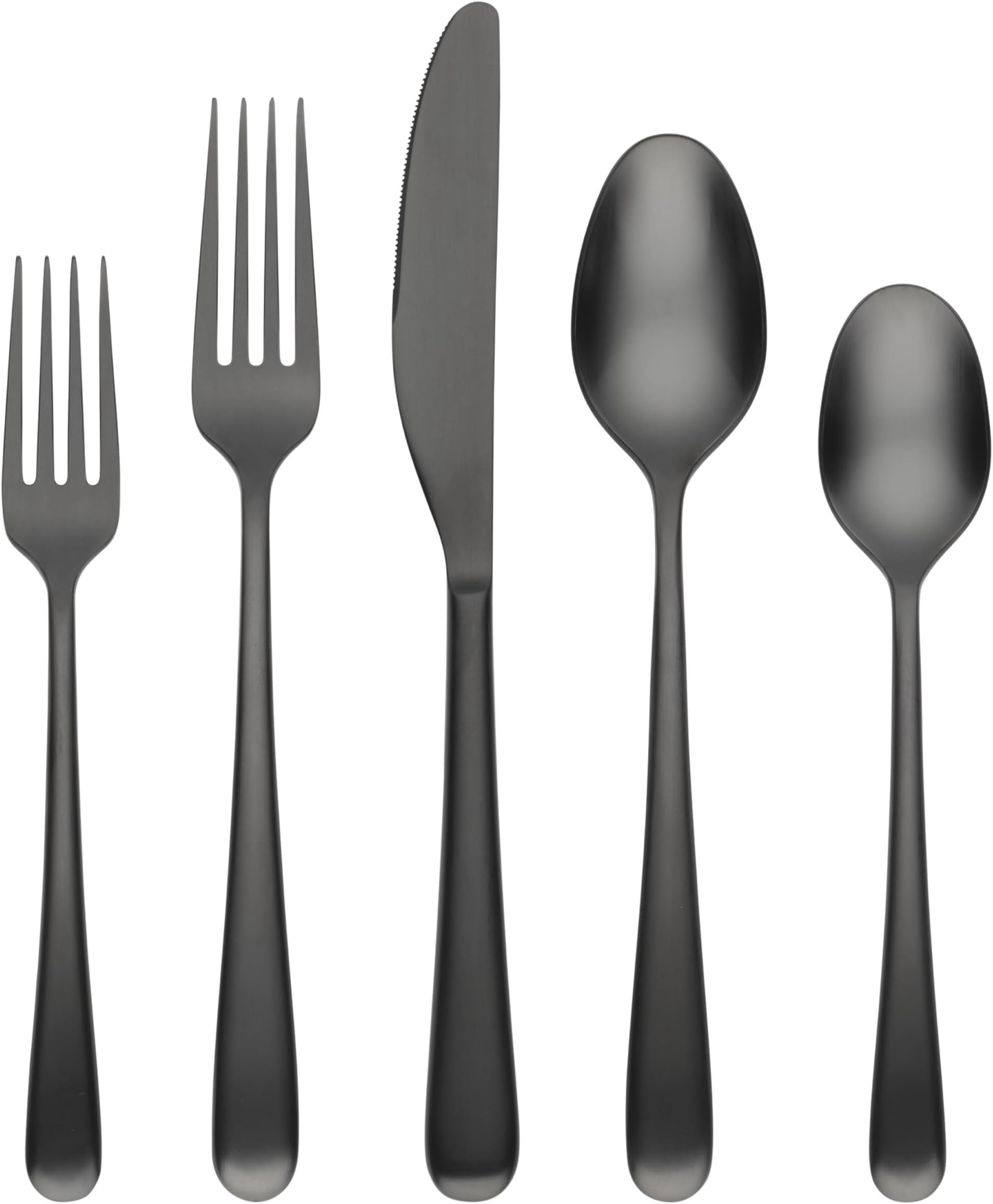 514520CKW12DS Rafael Black Flatware, 20-Piece Set