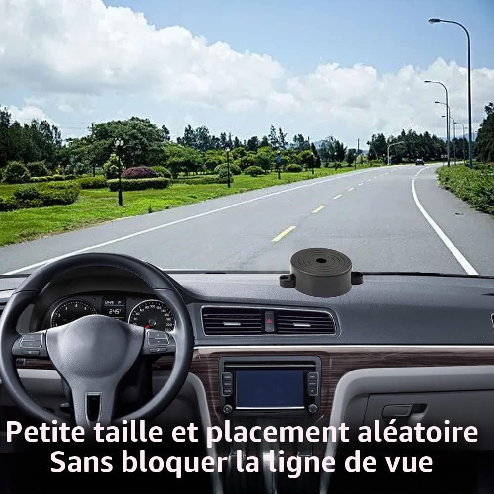 Capteur de Recul Voiture 4 Arrière Capteur Système de Radar de Stationnement Voiture Auto Parcage Système Radar Sonore Buzzer Alarme Distance Bleu