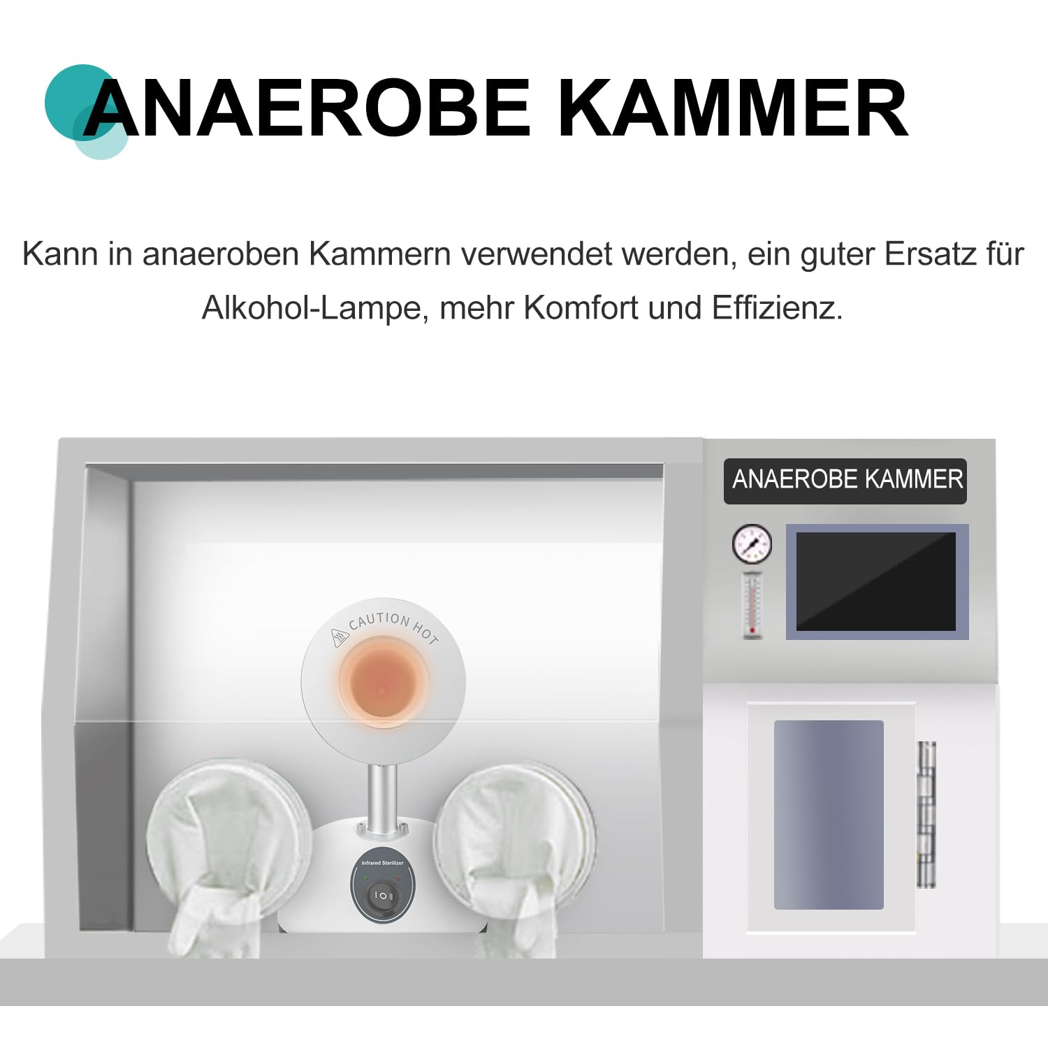 JOANLAB Infrarot-Sterilisator - Duale Temperatur 825°C, Labor-Sterilisator für Impfösen, Skalpell, Nadeln, Ersatz für Spiritusbrenner(DS-900S)
