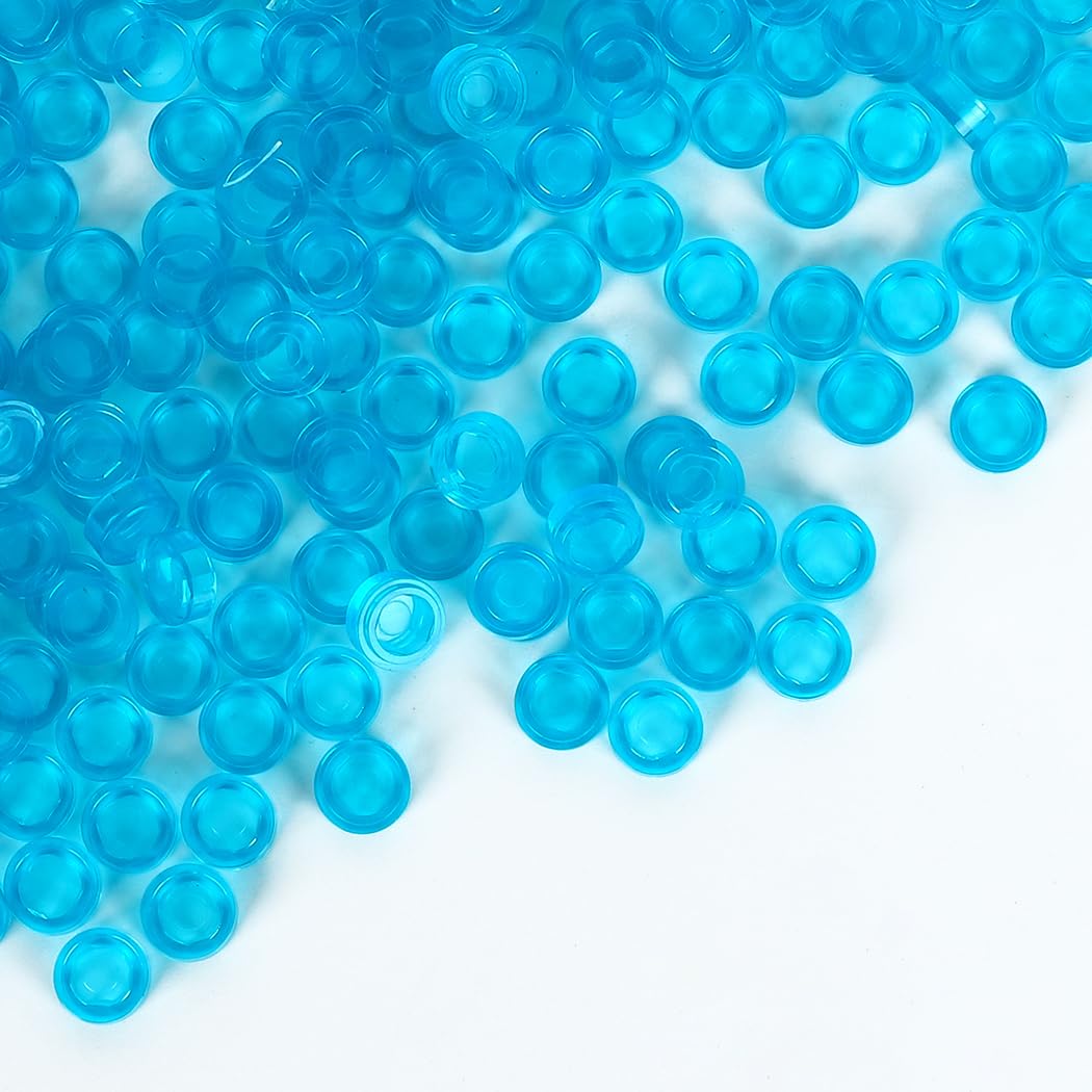 Etarnfly 2800PCS Pixel Bricks, 1X1 Classic Round Plates Building Blocks Parts and Pieces - Pixel Arts Dots Bulk Studs Accessories Kit Compatible with Major Brand 98138, Transparent Blue