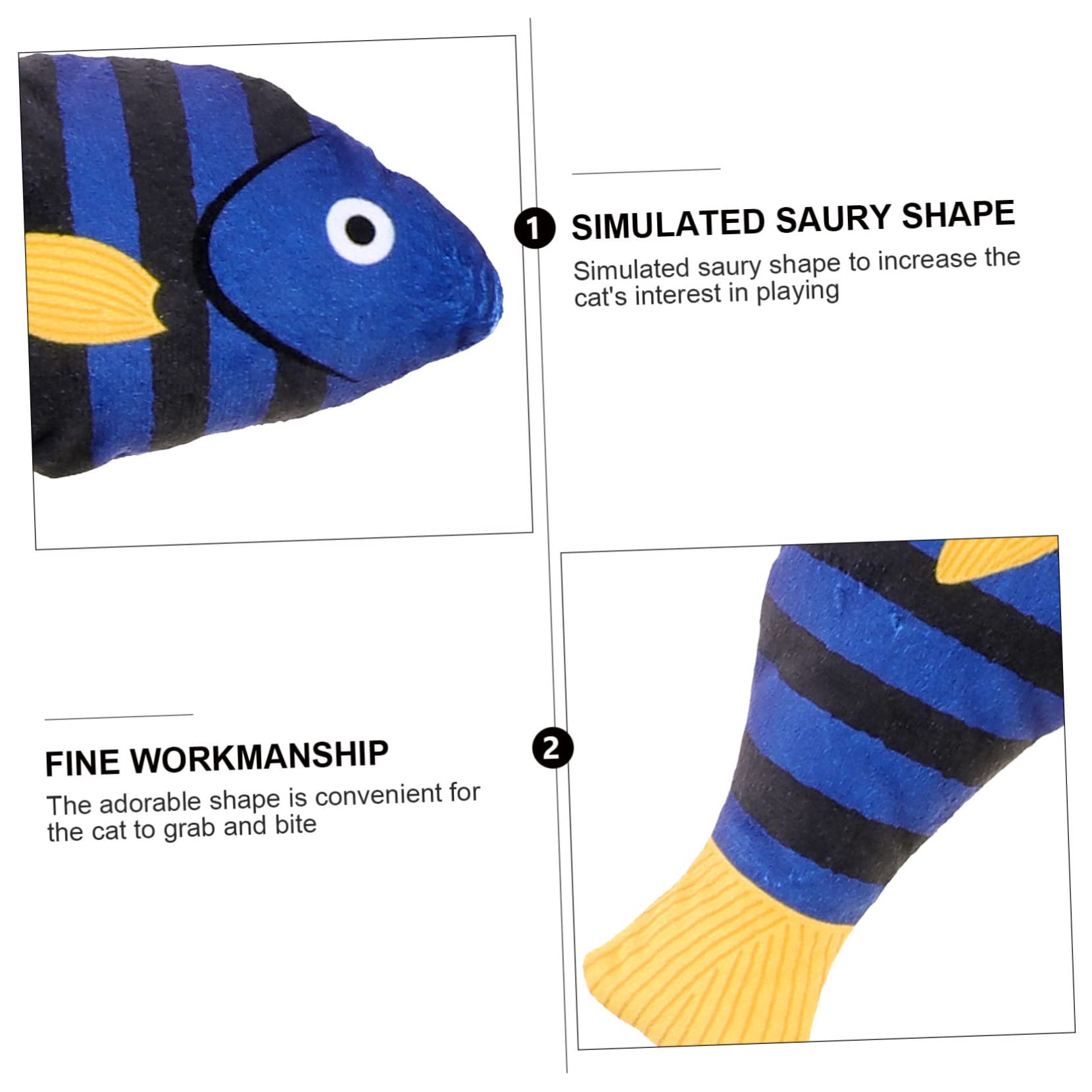 Happyyami 12stücke Katzenminze Spielzeug Kreative Plüschfischspielzeuge Für Interaktives Spielen Mit Katzen Squeaky Und Weich Für Katzen Und Kätzchen Teiliges