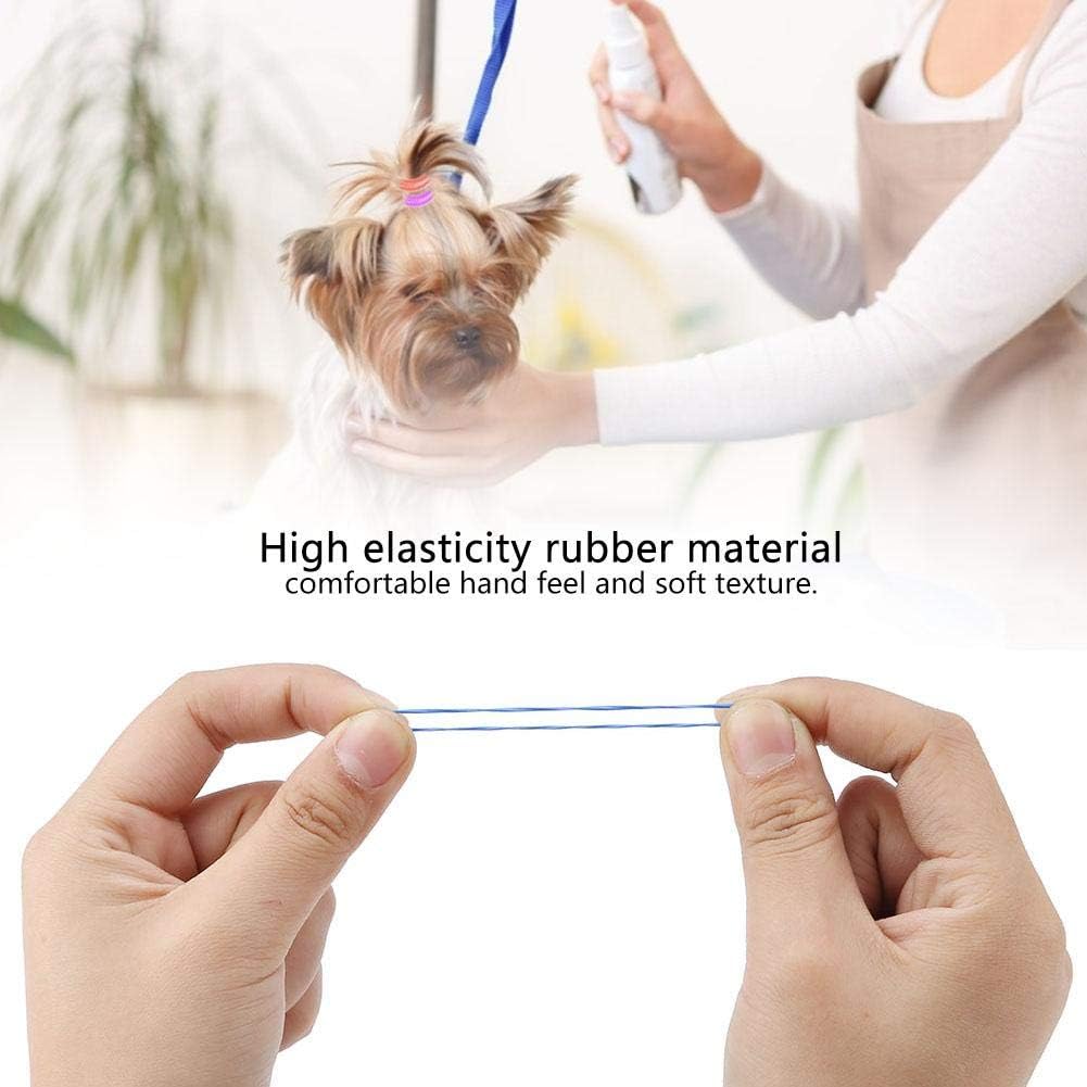 Pet Dog Cat Rubber Bands High Elasticity Mix Colors Varies Patterns Pet Hair Bands Dog Hair Accessories Pet Grooming Products 3