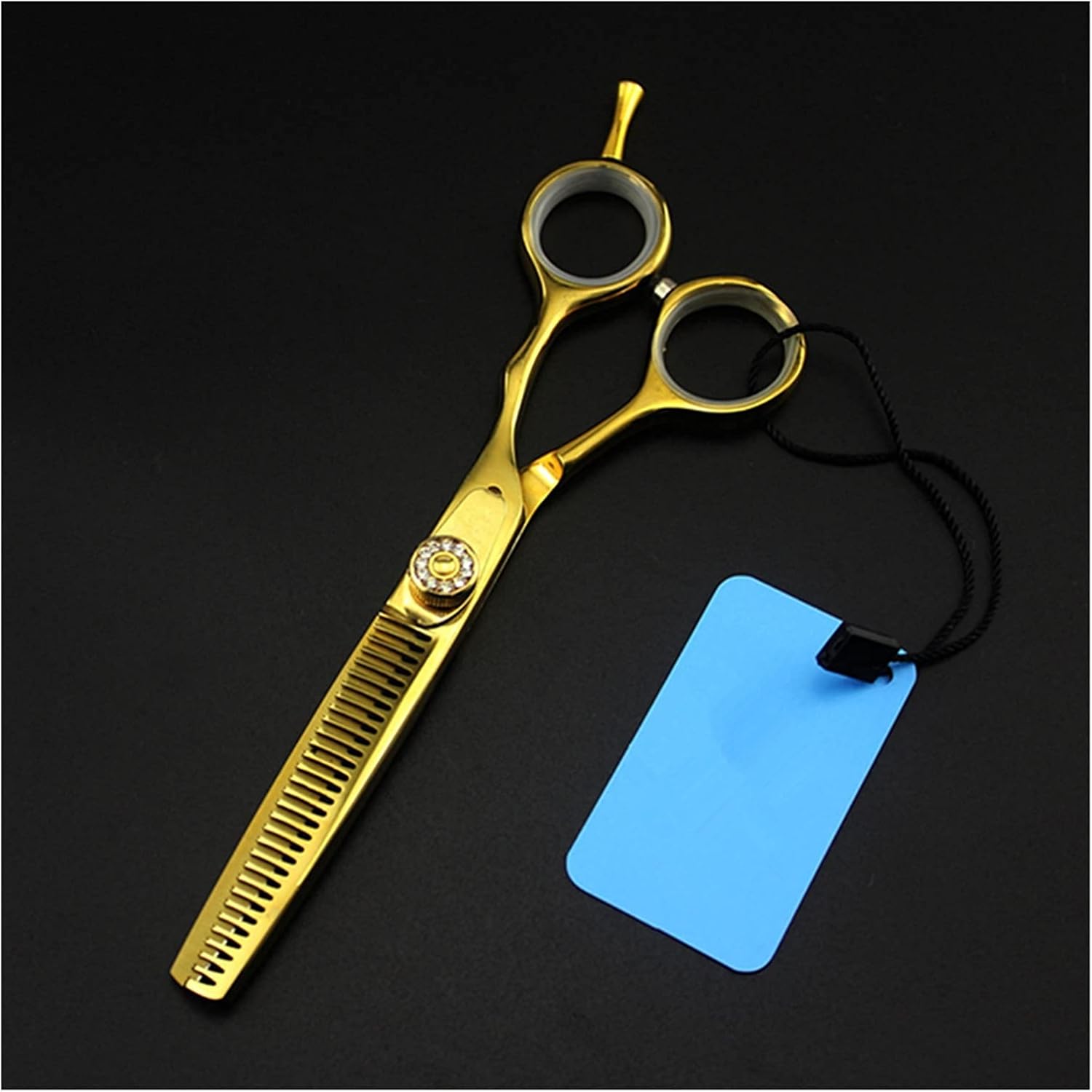 Hair Cutting Shears 6” inch Golden Hairdressing Scissors, Thinning Scissors, Barber Scissors, Flat Scissors, Hairdressers Scissors for Men Women/Salon/Home/Stylist (Color : 6 Inch Set, Size : W)