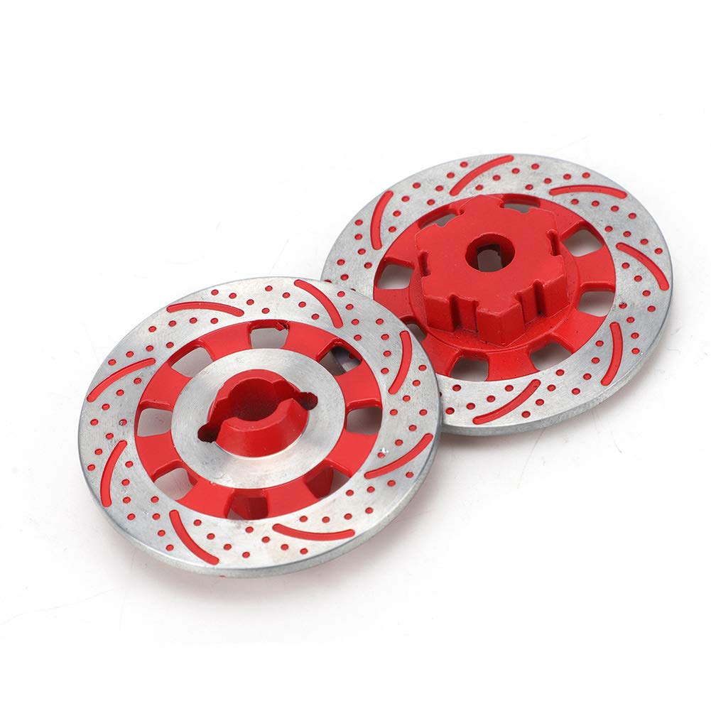 with 4 Accessory Rc Accessory Rc Brake Disc for Making Your Remote Control Car Look Cooler (Red)