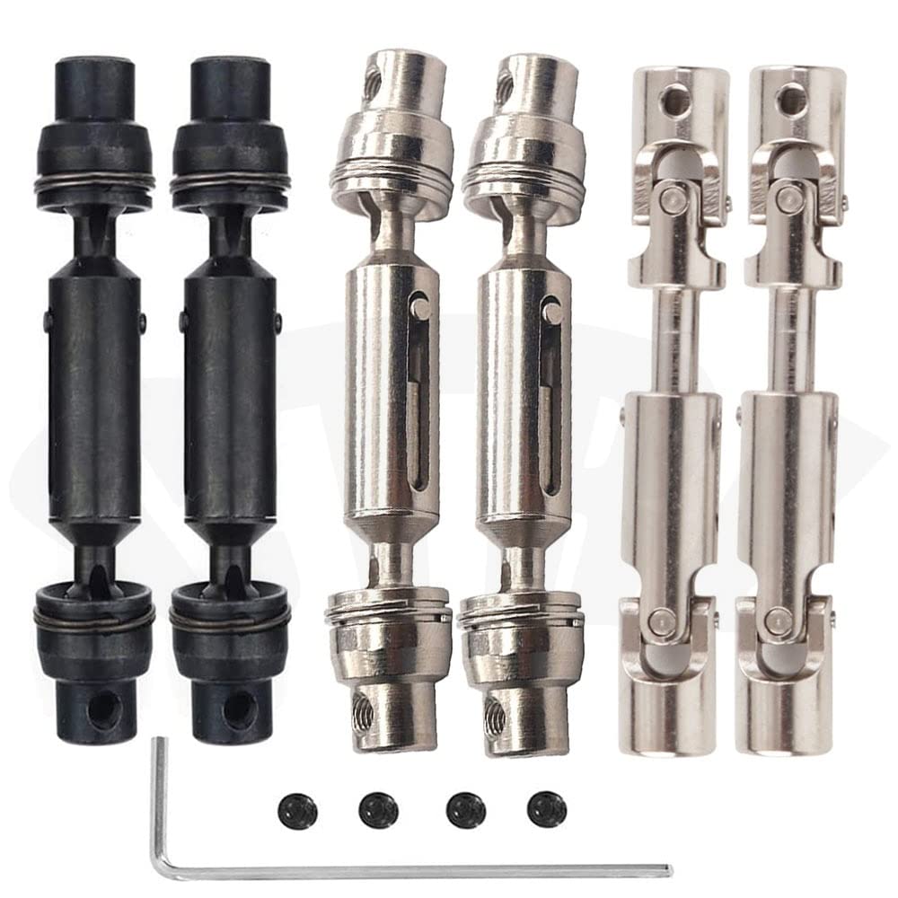Amazon.com: RC Car Metal Drive Shaft Cardan Shaft 1/16 Compatible with WPL  B14 B24 C24 C34 B16 B36 6WD D12 MN40 D90 D91 99S Common Parts for Crawler  Trucks (Color : Black