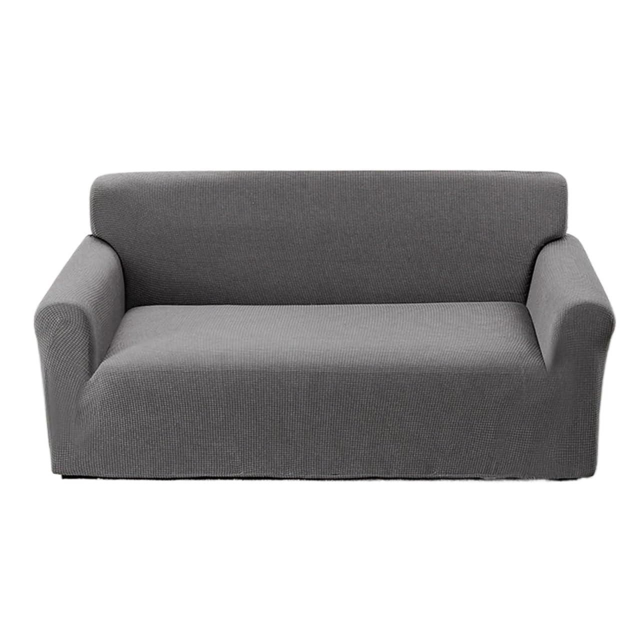 Housse de canapé imperméable 2 places gris foncé FX-quanbao-shenhui