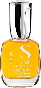 Alfaparf Milano Semi di Lino Sublime Cristalli Liquidi Óleo Capilar com Proteção Térmica – Para todos os tipos de cabelos - Protege e ilumina a fibra capilar - Fórmula vegana – Qualidade Profissional de salão 15ml
