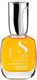 Alfaparf Milano Semi di Lino Sublime Cristalli Liquidi Óleo Capilar com Proteção Térmica – Para todos os tipos de cabelos - Protege e ilumina a fibra capilar - Fórmula vegana – Qualidade Profissional de salão 15ml