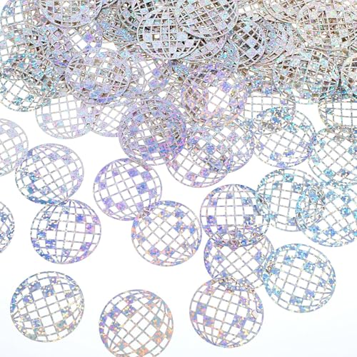 100 PCS glitter disco ball table confetti - disco decorations - perfect for 70s and 80s hippie birthday party table decorations