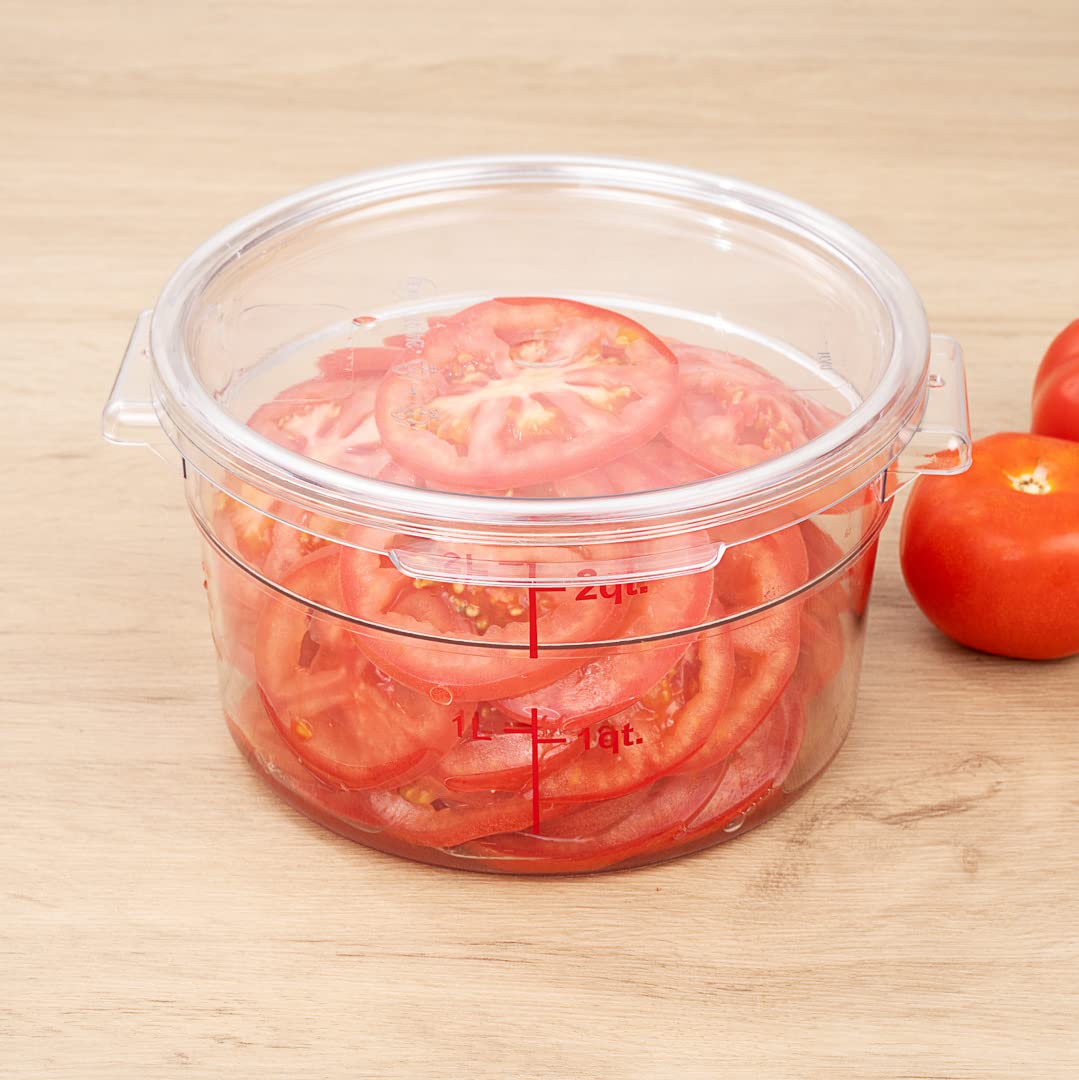 Met Lux Frischhaltedose aus Kunststoff, rund, transparent, für 6,4 l und 19,7 cm x 19,7 cm x 1,2 cm, 10 Stück