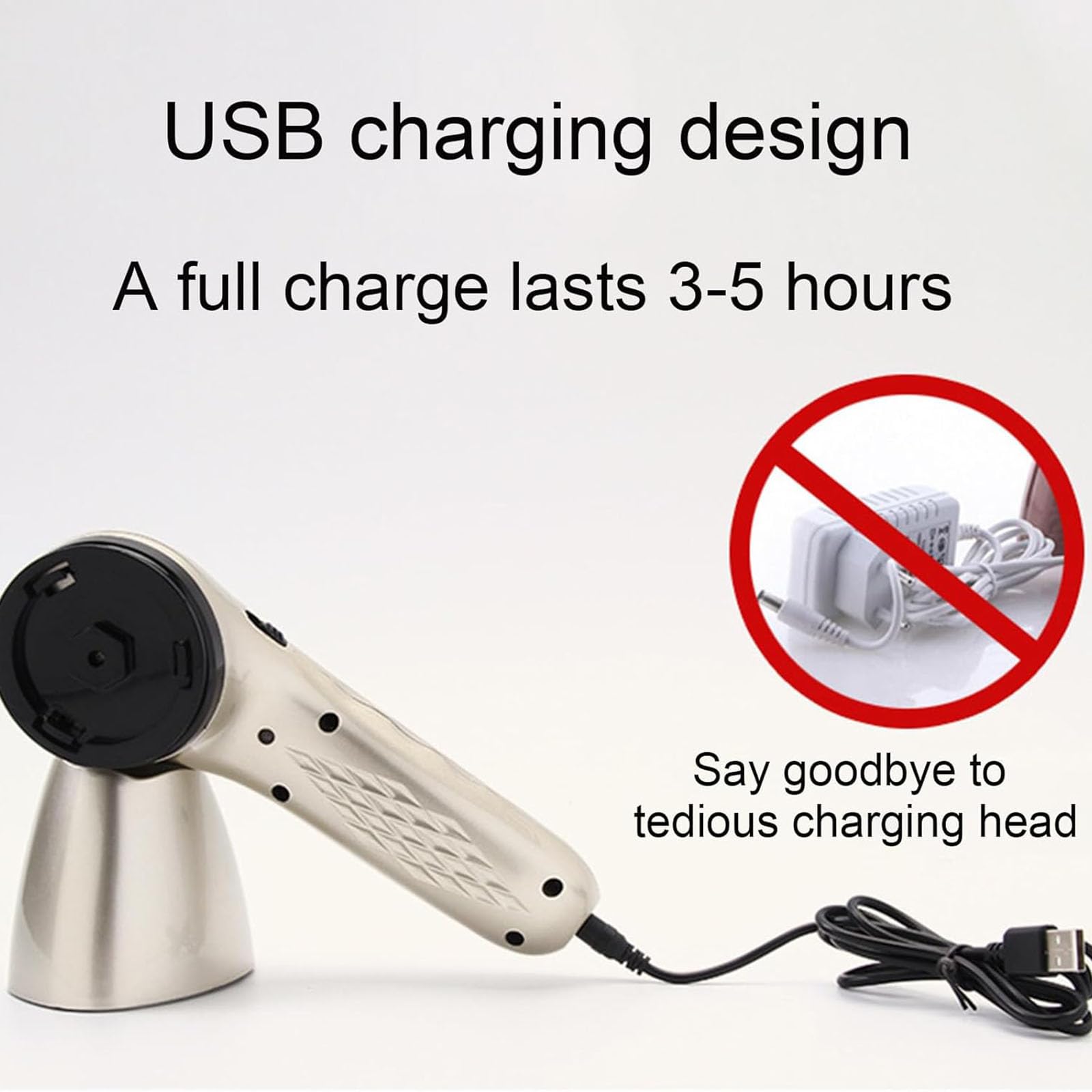 Lucidatrice elettrica per scarpe, ricaricabile tramite USB, rotante, con 6