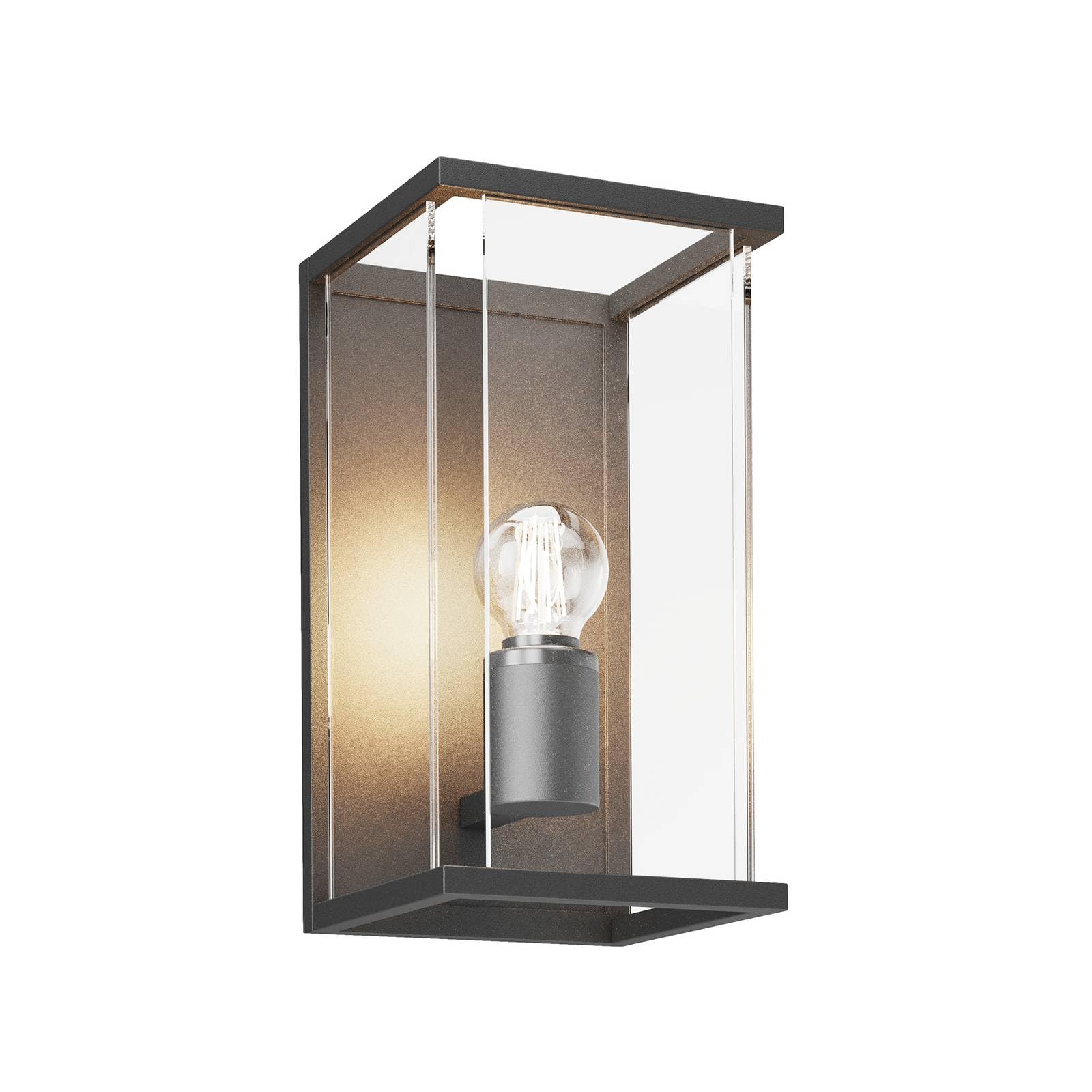 Lucande Outdoor Wall Light Annalea dimmable (Modern) in Black Made of Aluminium (1 Light Source, E27) from wall lamp for Exterior/Interior Walls House Terrace und Balcony