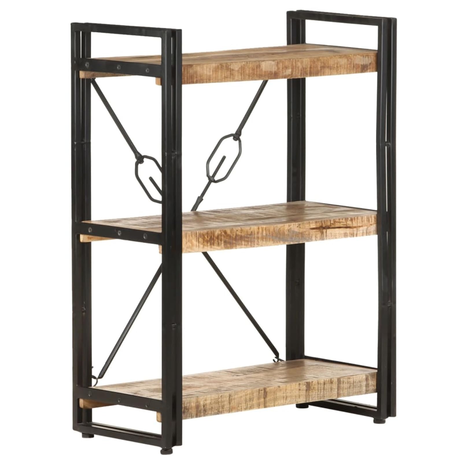 Homgoday 3-poziomowy stojak z litego drewna uchwyt 60x30x80 cm stojak do przechowywania pionowy wyświetlacz do salonu, biura, gabinetu, sypialni