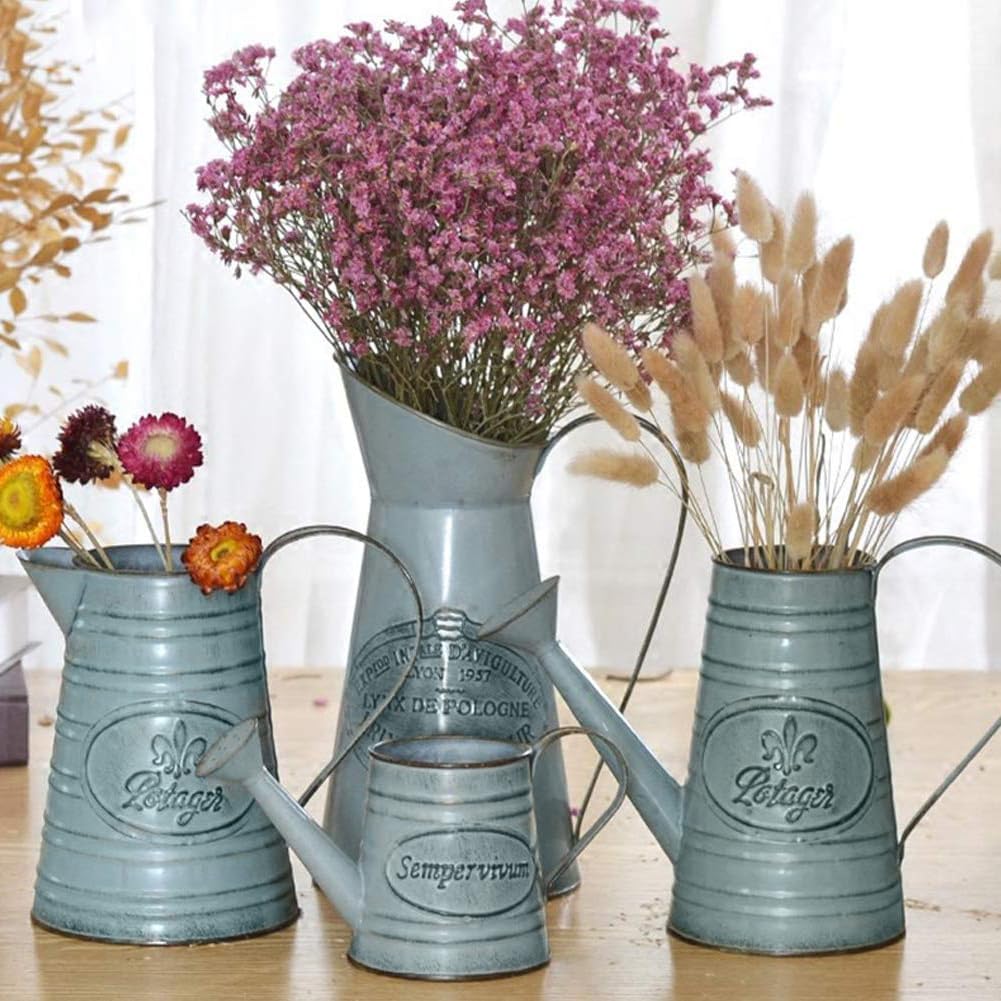 Amazon.com: Yoillione Metal Flower Vase, Rustic Jug Flower Vase
